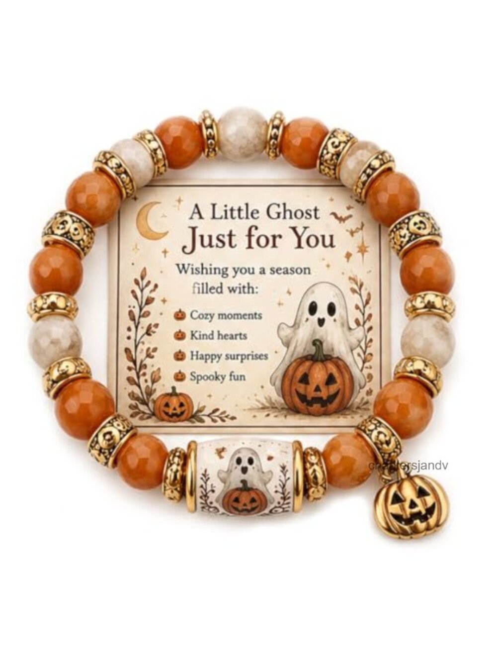 Halloween Beaded Bracelet Women Stretch Costume Party Jewelry Gift